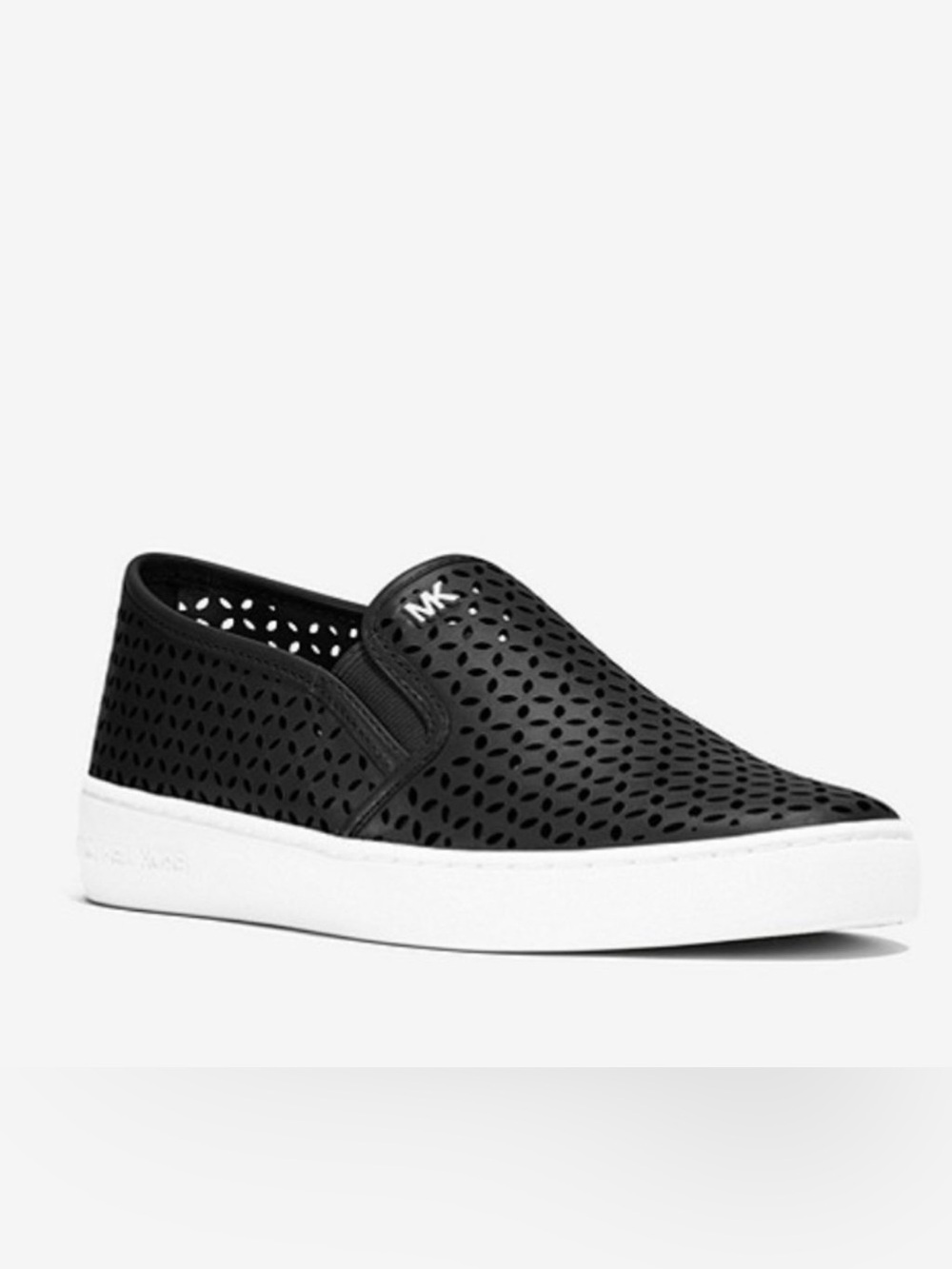 NWT Michael Kors Olivia Leather Slip-On Sneakers Black Size 8.5